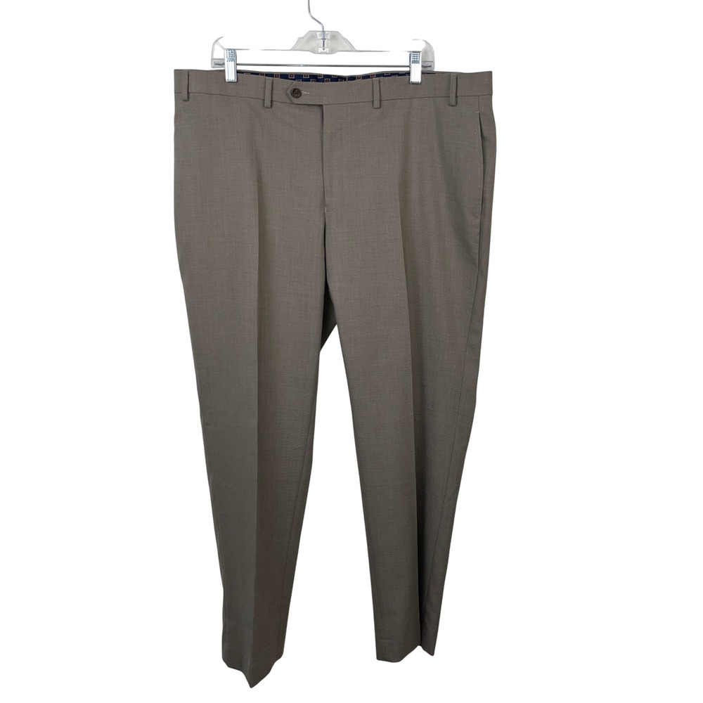 Lauren Ralph Lauren Men's Dress Pants 40W x 30L Taupe Brown Stretch Flat Front